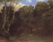 Gustave Courbet Deer oil